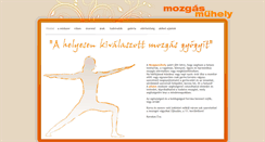 Desktop Screenshot of mozgasmuhely.hu